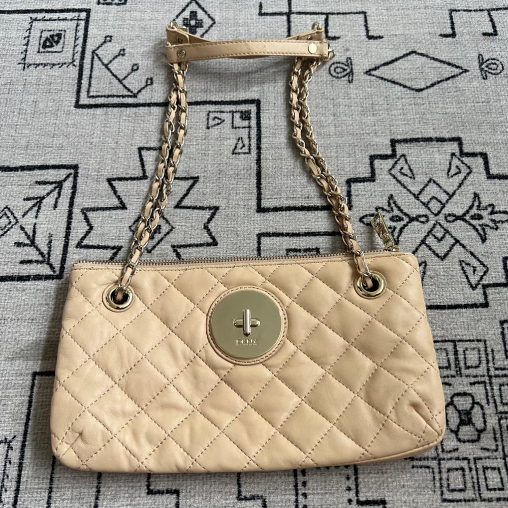 Women DKNY Beige Chain Bag